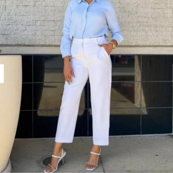 Express Pants - Express ANKLE High RISE Pants white 6R